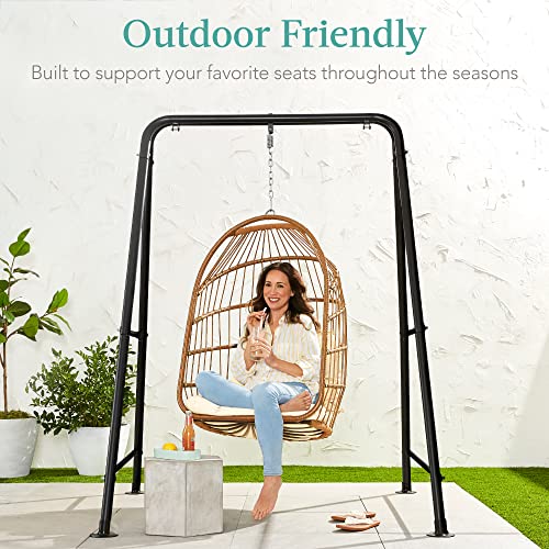 Best Choice Products Hammock Chair Stand, 75in Tall Heavy Duty Indoor Outdoor Steel Hanging Base w/Hardware - Stand Only