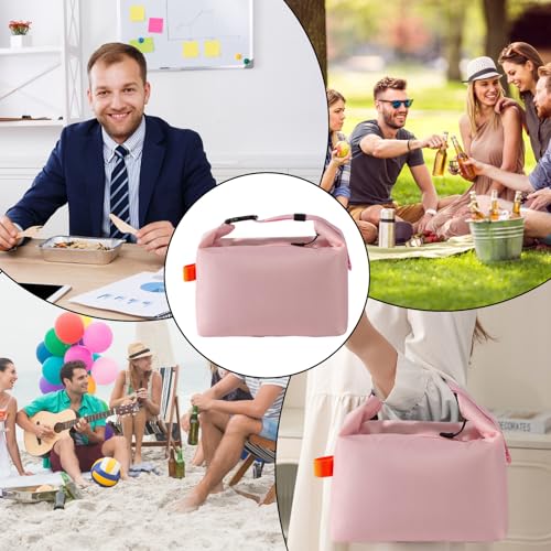 YUDANSI Fashion Lunch Bags for Men Women- Reusable Insulated Leakproof Lunch Box Tote Bag, Cool Bags for Adults,Thermal Cooler Bag for Work Picnic Travel -8L (Pink) - color: Pink