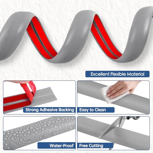 Floor Cord Cover for Wires on Floor Self Adhesive Cord Hider Floor Cable Management Wire Covers for Cords Protector Prevent Cable Trips Cord Cavity W 0.32" x H 0.32", Gray, 3.3Ft - color: Gray, size: 0.78 In x 3.3 Ft