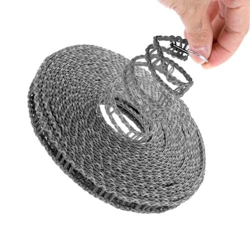 uxcell Windproof Clothesline, 10M 33ft Plastic Non-Slip Clothes Drying Rope Portable Travel Clothesline for Courtyard Outdoor Laundry Camping, Grey - color: Gray, size: 32.8ft