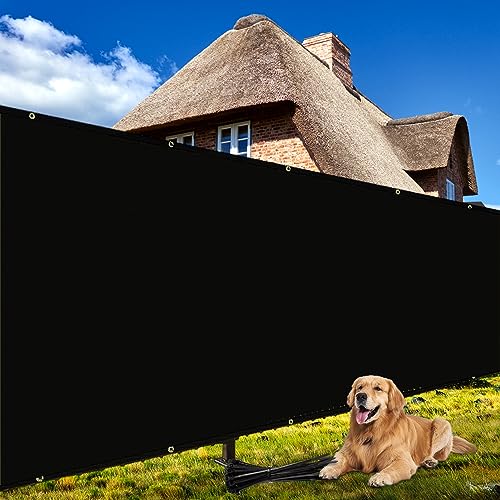 Shade&Beyond 4' X 50' Fence Privacy Screen Heavy Duty 170 GSM Fencing Mesh Shade Net Cover for Wall Garden Back Yard Outdoor Home Decoration, Black - color: Black, size: 0 4' x 5 0'
