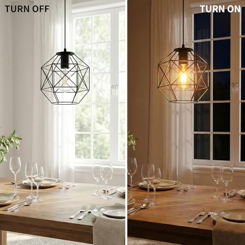 Battery Operated Hanging Lantern Outdoor, Waterproof Metal Pendant Light with 6 Hours Timer, Battery Powered Gazebo Lantern for Porch Pergola Patio Garden Indoor Decor