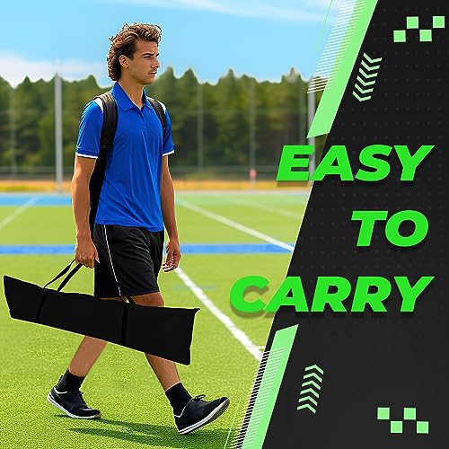 F2C Soccer Net 12 x 6 Soccer Goal for Backyard, Steel Frame for Kids, Adult Portable Shooting Training Aid with Carry Bag,Ground Stakes Waterproof (12x6 FT)