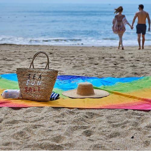 Large Beach Blanket Sandproof Waterproof 70.8" X 86.6"for Quick Drying Outdoor Picnic Mat for Beach - color: D03
