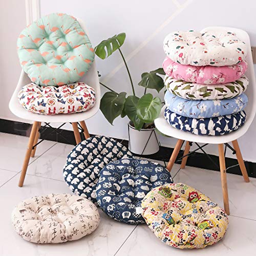 vctops Bohemian Soft Round Chair Pad Garden Patio Home Kitchen Office Seat Cushion BlueCat Diameter 16" - color: Blue Cat, style: Diameter 16 Inch