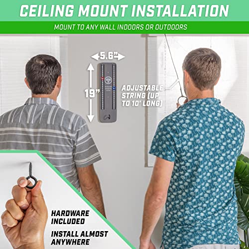 GoSports Hook 21 Ceiling Mount Ring Swing Game - Choose Your Color - Play Indoors or Outdoors - color: Gray