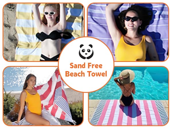 HAVLULAND Turkish Beach Towels, Oversized 40"x72" Turkish Bath Towel, Highly Absorbent Quick Dry Sand Free Beach Towels, Lightweight Pool Travel Camping Picnic Blanket - Pink - color: Pink