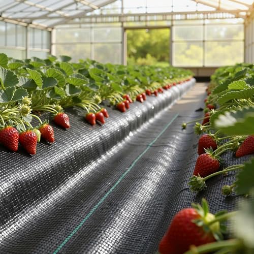 VEVOR Weed Barrier Fabric Heavy Duty, 13x115FT 3.5oz Landscape Fabric, Woven Weed Blocker Fabrics, Garden Fabrics Weeds Barrier, Weeds Control Ground Cover, Geotextile Webbing, Gardening Mat, Black - size: 13FT*115FT-3.5oz