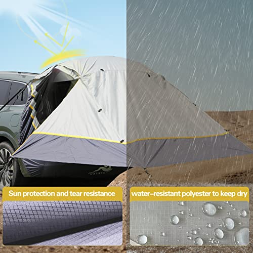 SUV Tent Car Awning, UPF 50++ with Portable Waterproof Storage Bag, Tear-Resistant, Large Space, Good Vision, Smooth Ventilation, Suitable for Outdoor Beach Camping Auto Canopy Shade… - color: Army Blue