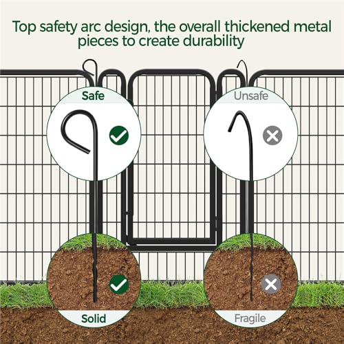 Yaheetech Dog Playpen Outdoor, 40 inch 16 Panels Dog Pen Indoor Heavy Duty Puppy Exercise Pen Metal Pet Fence for RV Camping/Yard/Garden - size: 40"