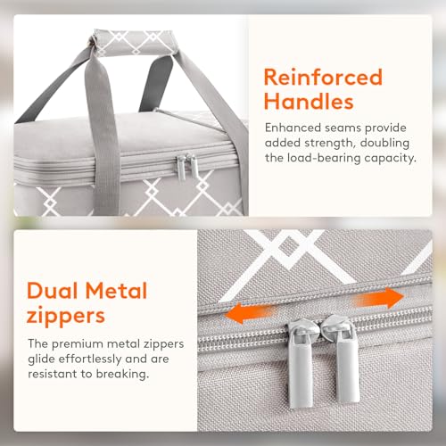Lifewit Insulated Double Decker Casserole Carrier, Expandable Lasagna Lugger Tote Bag for Hot or Cold Food, Fits 9" x 13" Baking Dish for Potluck Parties, Picnic and Cookouts, Grey-Geometric - color: Grey-geometric