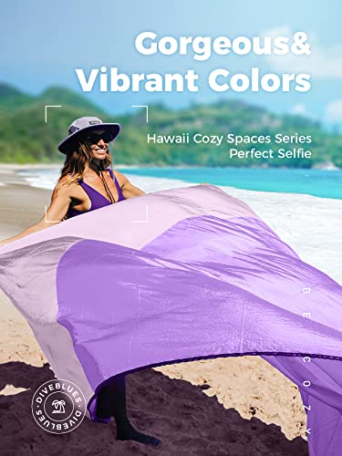 OCOOPA Extra Large Beach Blanket, Sand Free, Large Oversized Camping Mat, Comfortable Parachute Nylon, Cozy& Chic, Compact& Light, 4 Stakes&1 Travel Bag, S09 - color: Purple, size: XX-Large(1-8 persons)