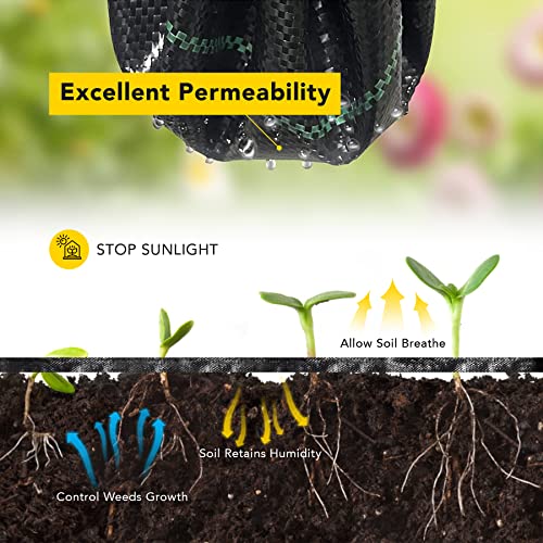 Weed Barrier Fabric Premium 5oz Landscape Fabric Heavy Duty Ground Cover Pro Garden Road Fabric Commercial Weed Barrier Fabric Anti-Weed Gardening Mat, 4FTx300FT - size: 5oz -4FT x300FT-NEW