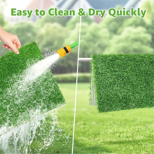 28" x 35" Large Grass Pad for Dogs Potty, Artificial Grass, Soft Fresh Dog Potty Training Rug, Dog Pee Pad, Pet Feeding Mat, Waterproof, Easy-Clean Rubber Backing Indoor/Outdoor