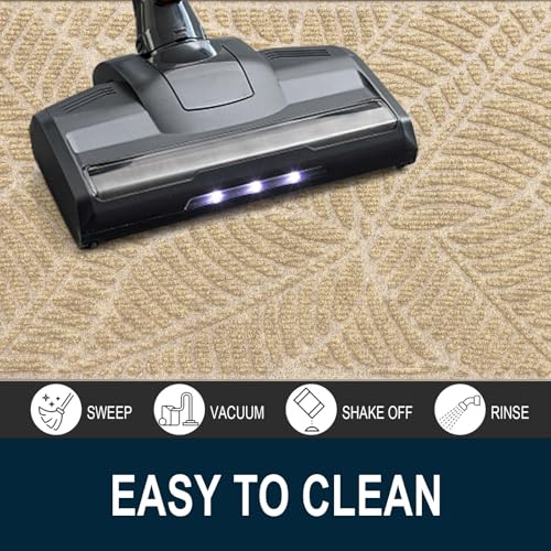 Colorxy Waterproof Doormat, Sturdy Natural Rubber Front Indoor Mat, Non Slip Low Profile Indoor Outdoor Door Mats, Stain and Fade Resistant Floor Mat, Easy Clean Patio Entrance Mat, 71x47, Beige - color: Beige, size: 71" X 47"