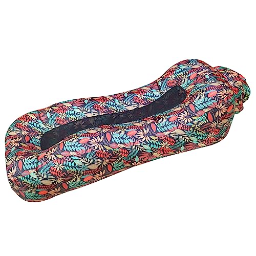 Inflatable Lounger, Ultralight Portable Ergonomic Beach Bed Air Sofa Couch Waterproof Anti-Air Leaking for Indoor Outdoor Hiking Camping Traveling, No Pump Required (Color F) - color: Color F