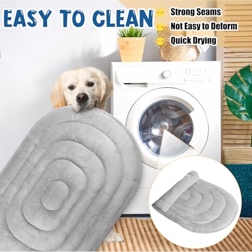 4 Pack 35" x 19" Cooling Mats for Pet Dog with Storage Bags - Reversible Ice Silk & Velvet Pad Washable Summer Comfort for Crate, Bed, Sofa, Car, and Outdoor Use