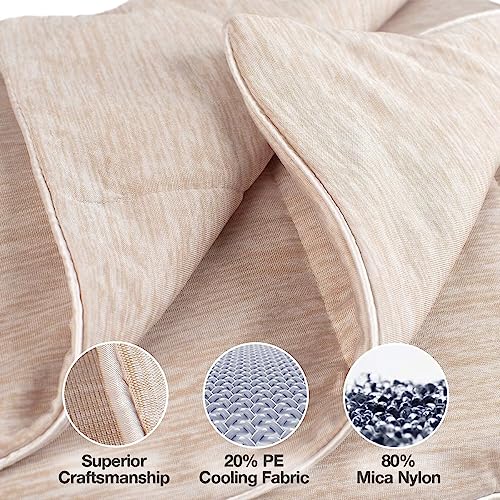 PetFusion Premium Cat and Dog Cooling Blanket. Lightweight Pet Blanket | Machine Washable | Multiple Sizes: for Pets Small to Extra-Large | Multiple Colors: Grey and Brown - color: Cool Brown, size: X-Large (46x60 inch)