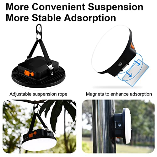 IODOO 16500mAh 60W Rechargeable Camping Light 3000LM 2700/4000/6500K LED Camping Lantern Portable IP65 Waterproof Tent Lights Power Failur - size: 60W Pro