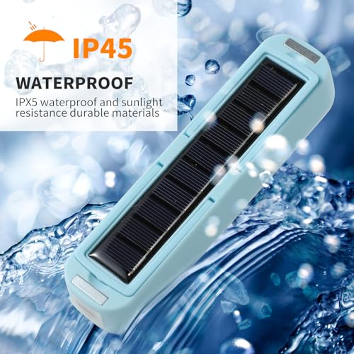Solar Rechargeable Camping Lantern - 2000 Lumens, 4 Light Modes, Solar & USB Charging (Blue) - color: Blue