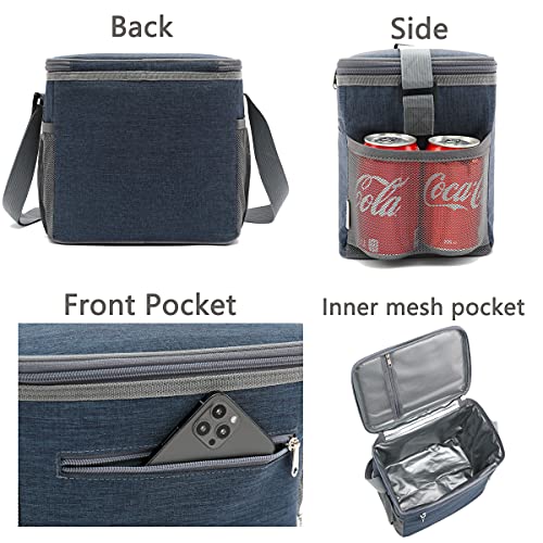 GYEUKHAM Navy Unisex Meal Holder, Durable & Safe, Long-Term Insulation, Leakproof & Water-Resistant, Large Capacity & Multi Compartments, Wide-Open-Design & Portable - color: Navy