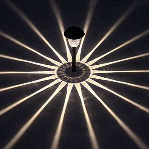 Solar Outdoor Pathway Lights Matt Black Stainless Steel Painted LED Lights for Garden Landscape Path Yard Driveway (black-8pack) - color: black-8pack