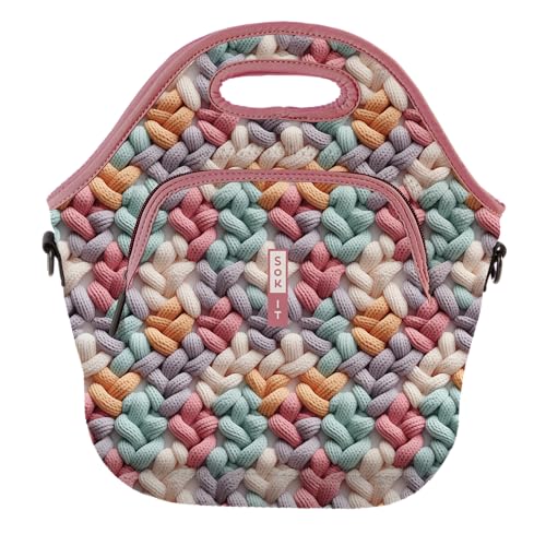 Sok It LunchTote Zippered Bag Insulated Neoprene Caddy (Cozy in Color, X-Large 6.5 Quart Lunch Tote) - color: Cozy in Color, size: X-Large 6.5 Quart Lunch Tote