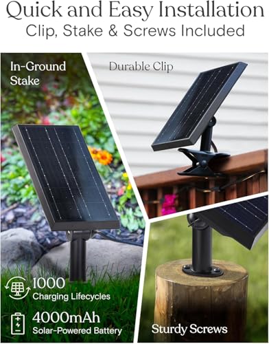 Brightech Ambience Pro Super Bright Solar Outdoor String Lights: Security, Visibility & Ambience - Heavy Duty Waterproof Patio Lights - Edison Spiral Shatterproof Bulbs - 4W Soft White Remote Control - style: Super Bright Spiral (4W) Remote Control 27 FT