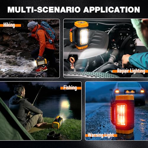 Solar Powered Flashlight Rechargeable, 8 Light Modes 2000mAh Battery 3000 Lumens USB LED Handheld Flashlights, Multi-Function Flashlight for Emergency Spotlight Camping Lantern Hiking (YELLOW 1PC） - color: Yellow (new)