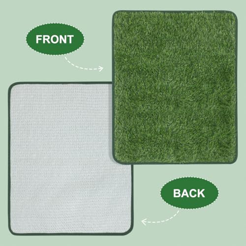 POPETPOP Pet Pee Pad, Artificial Reusable Fake Grass Pee Pad, Washable Pet Training Toilet Mat for Indoor/Outdoor Dogs Puppy Training - Easy to Clean (23"X18")