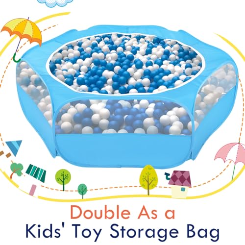 Pawaboo Small Animals Playpen, Waterproof Small Pet Cage Tent with Zippered Cover, Portable Outdoor Yard Fence with 3 Metal Rod for Chick/Kitten/Puppy/Guinea Pig/Rabbits/Hamster/Chinchillas,Light Blue - color: C-Light Blue