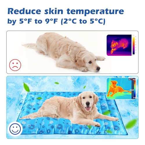 Dog Cooling Mat, Pet Washable Non-Toxic Summer Dogs Cats Cooling Pads Sleeping Kennel Mats Cool Ice Blanket for Indoor & Outdoor Dog Beach Essentials Gray 47.2 * 29.5IN - size: 47.2*29.5