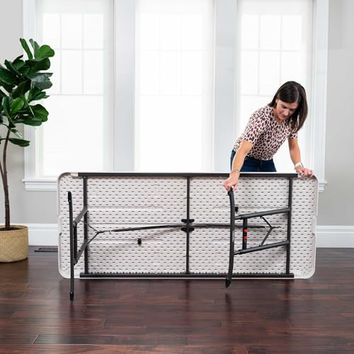 LIFETIME 6-Foot Adjustable Height Nesting Table, Commercial, Almond