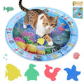 ZALALOVA Water Sensory Playmat for Cats, Thickened Upgraded Cat Dog Toys Bored Pet Animals Kicker Toys Self Play Mat, Interactive Pet Water Sensory Mat Pad Cooling Mat Indoor Outdoor Exercise - style: Circle