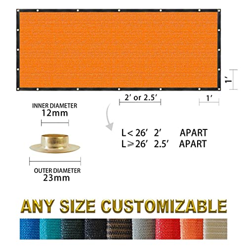 Houssity Orange 6' x 2' Fence Privacy Screen Cover Panel Shade Cloth Fabric for Chain Link Fence Patio Pool Driveway Walkway Construction Project Playground Outdoor Events - color: Orange, size: 6' x 2'