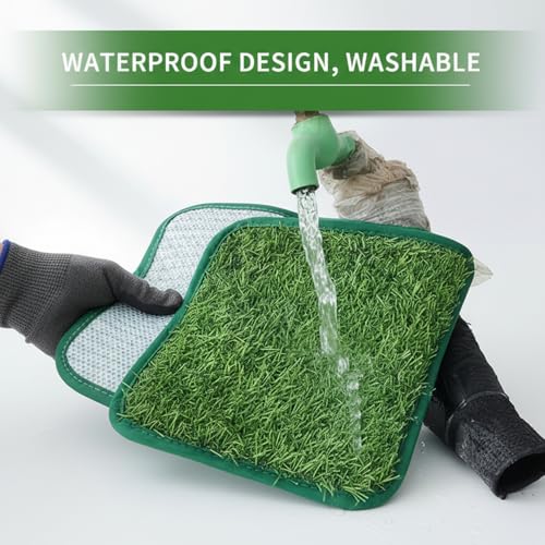 Dog Grass Pad, 18x28 Inch Artificial Grass for Dogs Potty Training, Realistic Turf Mat for Indoor & Balcony Use Artificial for Dogs Potty