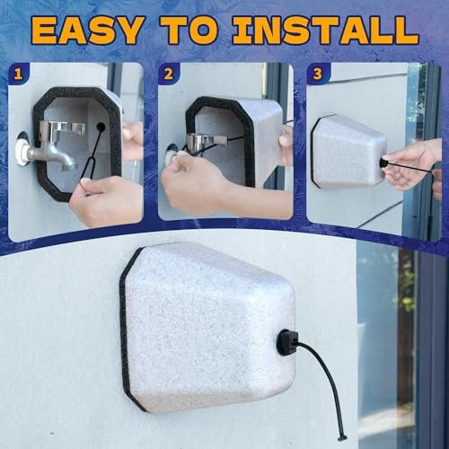 Outdoor Faucet Covers for Winter 4 Pack, Foam Faucet Cover for Winter Freeze Protection, Reusable Outdoor Hose Bib Cover, Spigot Covers Winter Insulated - color: 4 Pack