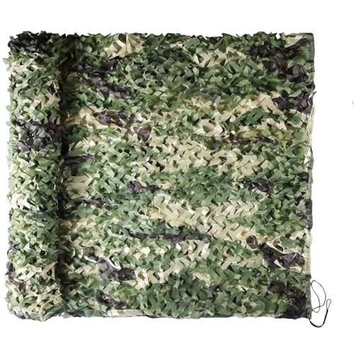 Camo Netting Camouflage Netting 6.5ft×10ft,10ft×10ft, 20ft×20ft,with Mesh Backing, Hunting Blind Nets, Sunshade Canopy, Army Tarp Fence Net for Party Decoration, Photograph and Car Cover - color: 5 Color Woodland, size: 10ftx10ft