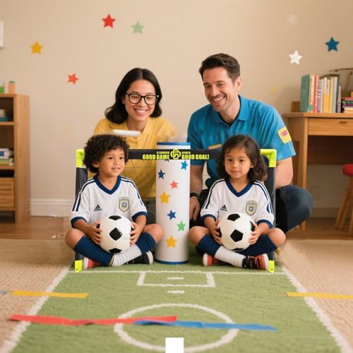Mini Folding Soccer Goal Set for Kids,Indoor Outdoor Portable Training Goal with Ball & Pump,3x2x2ft (Black/Green)