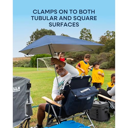 Sport-Brella Versa-Brella SPF 50+ Adjustable Umbrella with Universal Clamp - color: Bright Aqua, style: REG