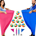 Granny Pants Yard Game for Adults (40 in * 31.5 in),2Pcs Granny Pants Outdoor Games with 10 Bouncy Balls,2 Pumps & Flags, Granny Pants Game for Family Carnival Party Reunion Gathering(Large) - size: Large