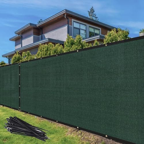 TANG 4' x 30' Privacy Fence Screen Green Shade Cloth with Grommets, Chain Link Fence Panels Outdoor Mesh Fabric Fencing, Balcony Windscreen Cover,Temporary Garden Fencing for Yard Deck Pool - color: Green, size: 0 4' x 30'