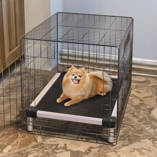 FXW TitanNest Chew-Proof Elevated Dog Bed, Raised Cot for Indoor/Outdoor/Camping Use, Durable & Waterproof Cooling Pet Bed for Extra-Small Dogs, 29.0" L x 18.0" W x 4.5" H, Black - size: X-small Dog (29.0"l X 18.0"w X 4.5"h)