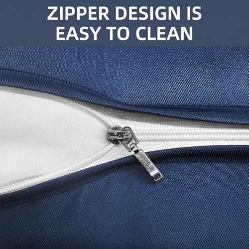 Headrest Pillow for Patio Chaise Lounge Chair, Outdoor Chaise Pillows with Adjustable Elastic Stripe Head Resting Pillows for Recliner Office Chair, Dark Blue - color: Dark Blue