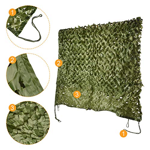 HYOUT Camo Netting Camouflage Net Bulk Roll for Hunting Blinds Ghillie Sunshade, Camping, Military Party Decoration - color: Green, size: 10x10ft(3M*3M)