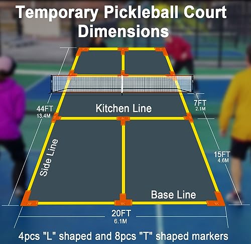Pickleball Net for Driveway, Portable Pickleball Net System with Regualtion Size 22FT Pickle Ball Net, Outdoor Pickleballs, Carry Bag, Weather Resistant Metal Frame - style: Pickleball net system