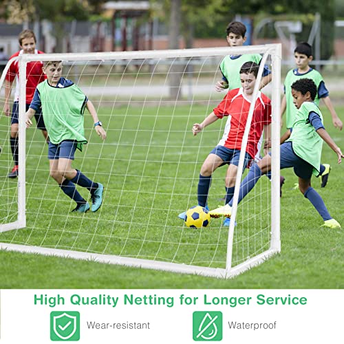 Soccer Goal, 12FT x 6FT/6FT x 4FT All-Weather Soccer Net with Frame, Quick Set-Up, Resilient Netting, Portable Soccer Goals for Backyard School Kids Soccer Training - size: 6FT x 4FT