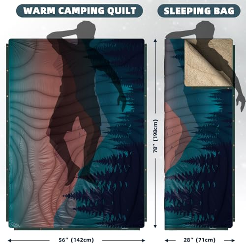 Outdoor Camping Blanket - Puffy Camping Blanket Packable,Sherpa Fleece Warm Blanket for Camping, Outdoors, Travel, Stadium, Festivals, Beach, Hammock 56"x 78" Machine Washable, DWR, Lightweight - color: Pink Dawn Hues, size: 78 x 56 inches