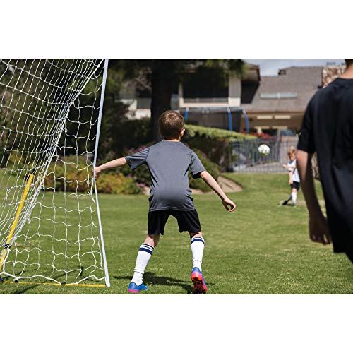 SKLZ Quickster Soccer Goal - Portable Goal for Backyard & Field - Durable Tension-Tite Frame & Heavy Gauge 2-Ply Net - Adjustable Click-Lock Poles, Metal Stakes - Carrying Case with Handle - style: 8 x 5 Feet