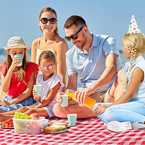 RUIBOLU Large Picnic Blankets,80x60in Beach Blanket Sandproof Beach Mat for 3-5 Adults Waterproof Quick Drying Outdoor Picnic Mat for Travel Camping Hiking(Red Plaids) - color: Red Plaids